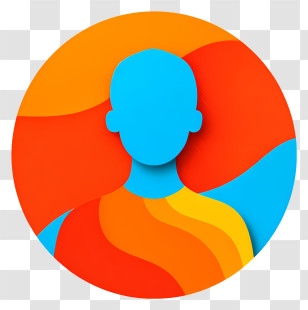 User Icon - Colorful Abstract Silhouette Transparent PNG