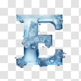 Letter E - Cold And Icy Letter E Illustration Transparent PNG