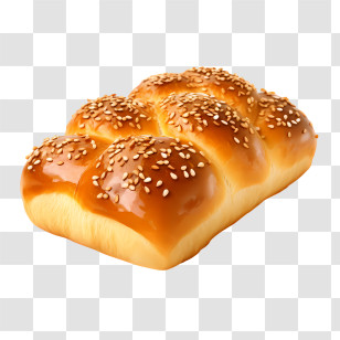 Challah Bread - Golden Sesame Bread Roll Transparent PNG