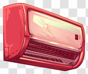 Air Conditioner - Red Air Conditioner Illustration Transparent PNG