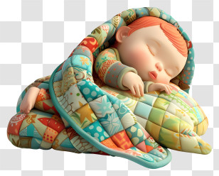 Infant Baby - Sleeping Baby Wrapped In Blanket Transparent PNG
