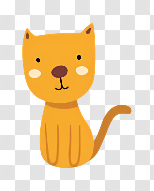 Black Cat - Cute Cartoon Cat Illustration Transparent PNG