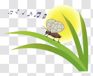 Icon - Insect Singing On Grass Transparent PNG