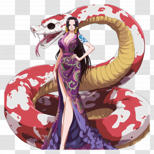 Boa Hancock - Woman Posing With Serpent Transparent PNG