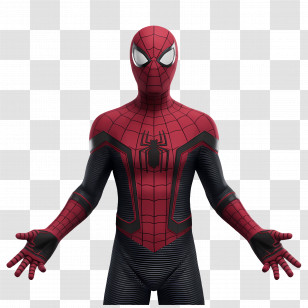 Spiderman - Red And Black Spider Suit Character Transparent PNG