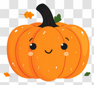 Cute Pumpkin - Adorable Cartoon Pumpkin Artwork Transparent PNG