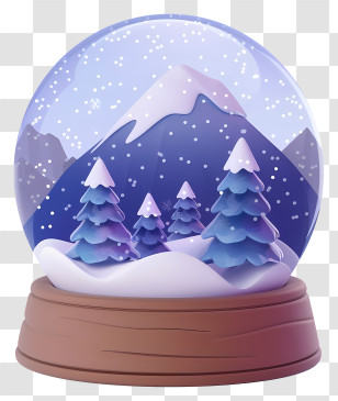 Snow Globe - Winter Wonderland Snow Globe Illustration Transparent PNG