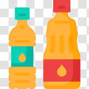 Cooking Oil - Two Bottles Of Liquid Illustration Transparent PNG