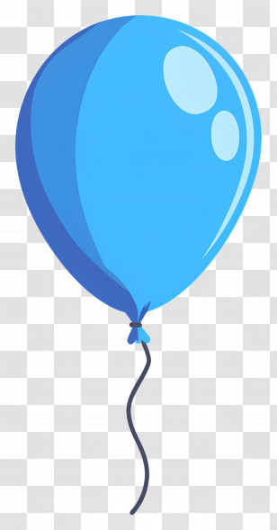 Blue Balloon - Blue Balloon Party Decoration Transparent PNG
