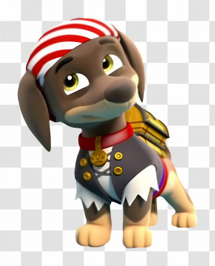 Paw Patrol - Cute Pirate Dog In Costume Transparent PNG