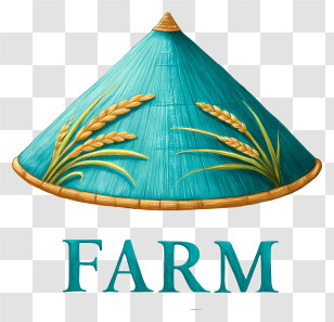 Farm Logo - Farm Hat Logo With Wheat Transparent PNG