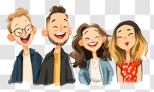Team - Cartoon People Group Transparent PNG