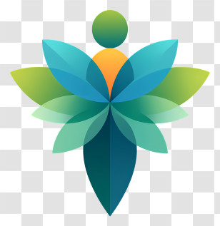 Fitness Logo - Green Leaf Human Logo Transparent PNG