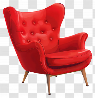 Red Chair - Red Stylish Armchair For Modern Interiors Transparent PNG