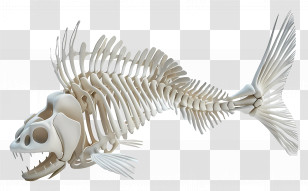 Fish Bone - Fish Skeleton Structure Illustration Transparent PNG