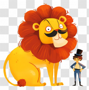 Circus Lion - Circus Lion And Tamer Transparent PNG