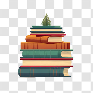 Stack Of Books - Stack Of Colorful Books Transparent PNG