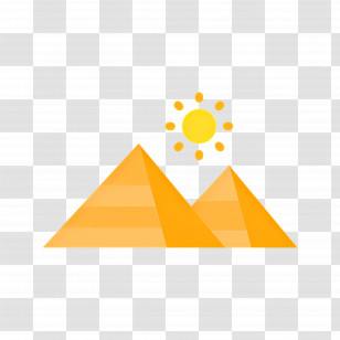 Pyramid - Pyramids With Sun Transparent PNG