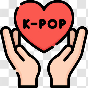 Kpop - KPOP Heart In Hands Logo Design Transparent PNG