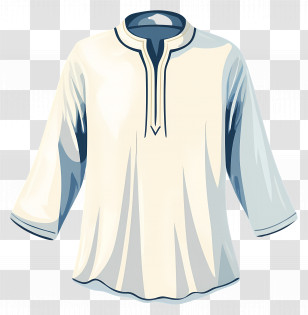 Kurta - White Casual Shirt Transparent PNG
