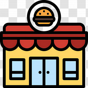Fast Food Store - Burger Restaurant Icon Transparent PNG