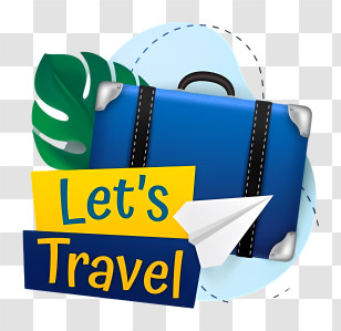 Travel - Blue Suitcase For Travel Adventure Transparent PNG