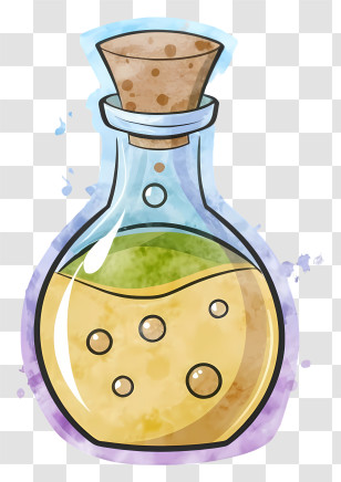Cartoon - Cartoon Glass Potion Bottle Illustration Transparent PNG