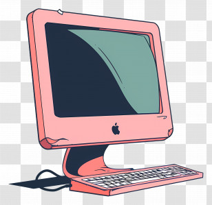 Computer Computer Technology Pink Monitor Transparent PNG