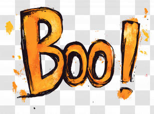 Halloween Boo - Boo Text For Halloween Transparent PNG