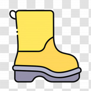 Rain Boot - Bright Yellow Rain Boot Illustration Transparent PNG