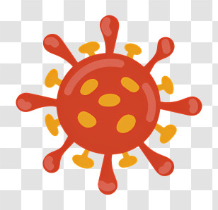 Red Virus - Red Virus Cartoon Illustration Transparent PNG