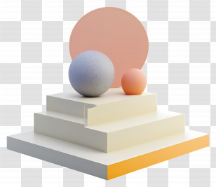3d Podium - Modern Geometric Shapes Design Transparent PNG