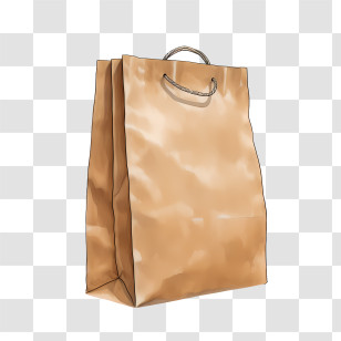 Paper Bag
 - Crinkled Paper Bag With Rope Handles Transparent PNG