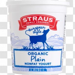 Milk Organic Food Ice Cream Frozen Yogurt Yoghurt - Straus Family Creamery Transparent PNG