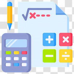 Formula - Math Tools With Calculator And Paper Transparent PNG