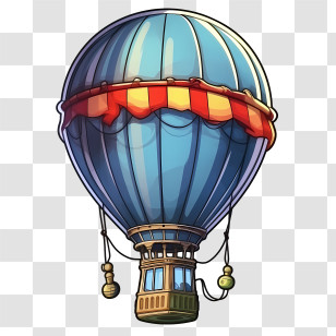 Hot Air Balloon - Vintage Hot Air Balloon Illustration Transparent PNG