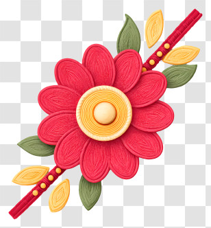 Raksha Bandhan - Quilled Paper Flower Art Transparent PNG