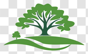 Arbor Day - Green Tree Silhouette Illustration Transparent PNG