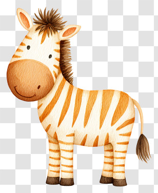 Cute Funny Zebra - Cute Cartoon Zebra Transparent PNG