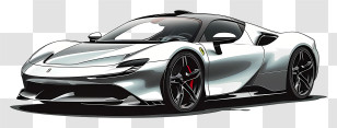 Pininfarina Battista - Silver Sports Car With Modern And Elegant Design Transparent PNG