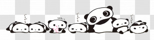 Tarepanda - Adorable Panda Family Cartoon Transparent PNG