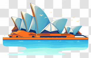 Sydney Opera House - Iconic Opera House Illustration Transparent PNG