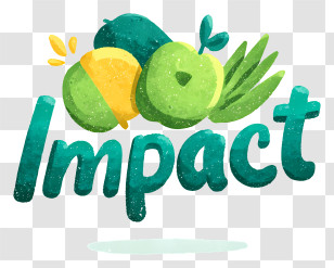 Impact - Impact Green Fruit Logo Transparent PNG