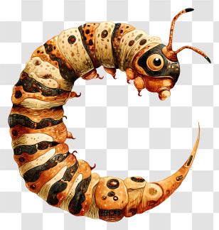 Caterpillar - Colorful Caterpillar Illustration Transparent PNG