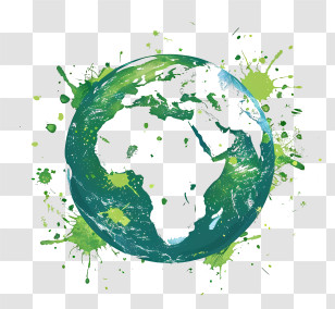 Earth Day - Artistic Representation Of Earth Transparent PNG