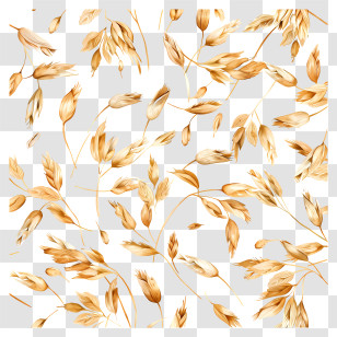 Scattered Oats - Golden Wheat Pattern Illustration Transparent PNG