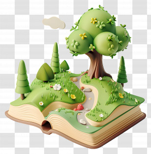 Animated Books - Nature Book Illustration Transparent PNG
