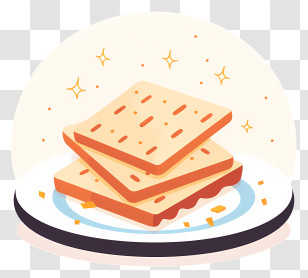 Passover Matzah - Cartoon Stacked Biscuits Transparent PNG