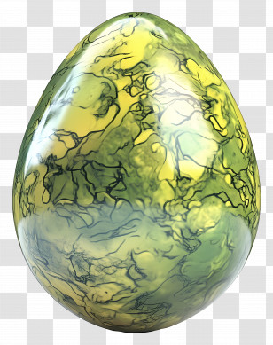 Vegan Easter Egg - Green Marbled Egg Decoration Transparent PNG