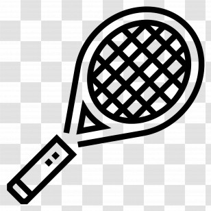 Tennis Racket - Tennis Racket Outline Design Transparent PNG